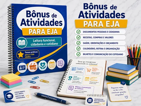 Capa do Bônus de Atividades para EJA